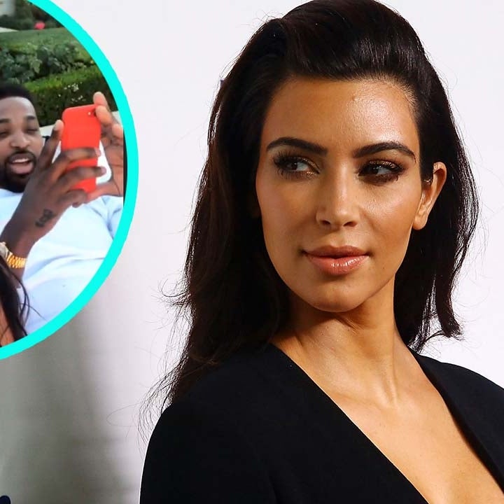 Kim Kardashian Gets Tristan Thompson to Unblock Her at Khloe's Birthday Party -- Watch!