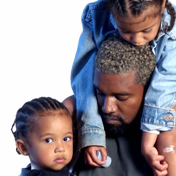 North and Saint West Dress Up as Dad Kanye West In Silly Halloween Costumes