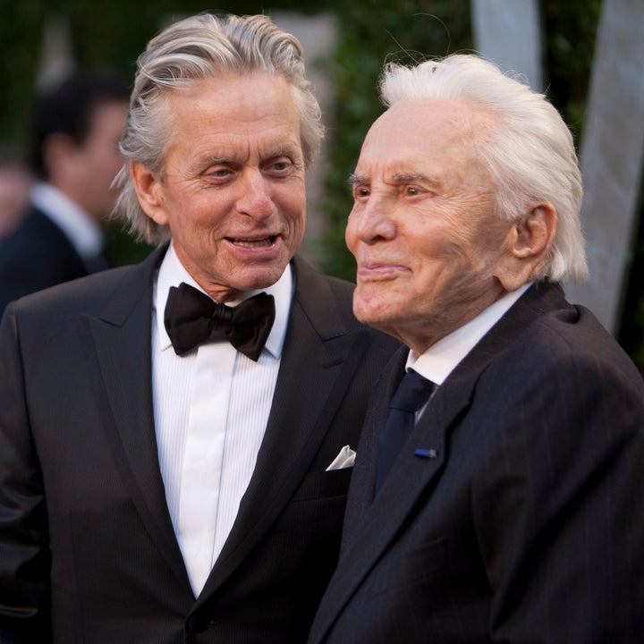 Michael Douglas Gets Emotional as Dad Kirk Supports Him at Walk of Fame Ceremony