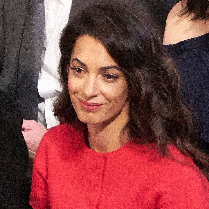 Amal Clooney Is Radiant in Red at Nobel Peace Prize Ceremony