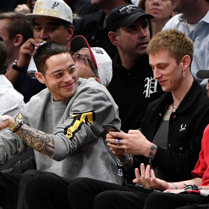 Pete Davidson Is All Smiles at Basketball Game With Machine Gun Kelly