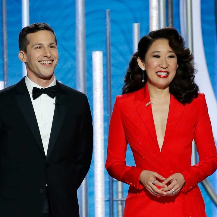 Sandra Oh Gives Powerful Speech About 'Moment of Change' in Golden Globes Monologue With Andy Samberg