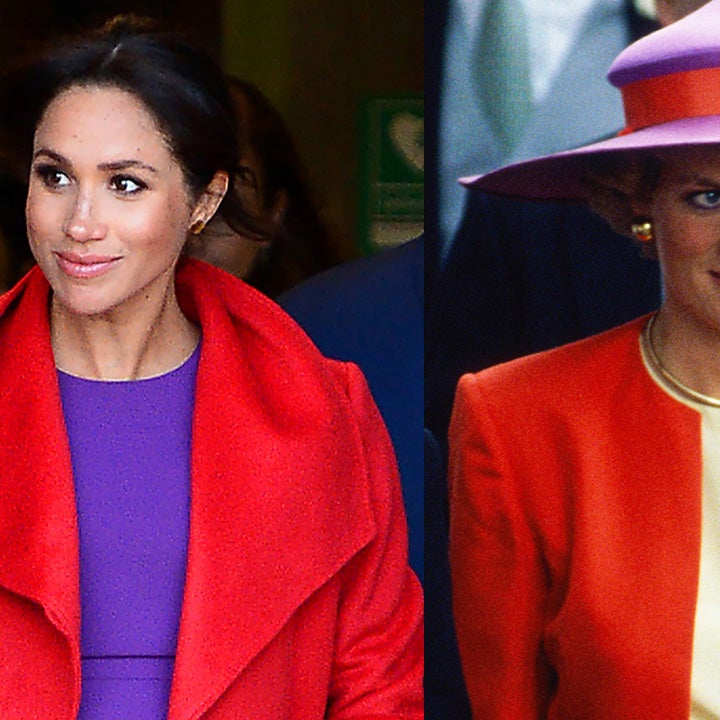 NEWS: Meghan Markle Looks Like Princess Diana in Her Bold Red-and-Purple Outfit