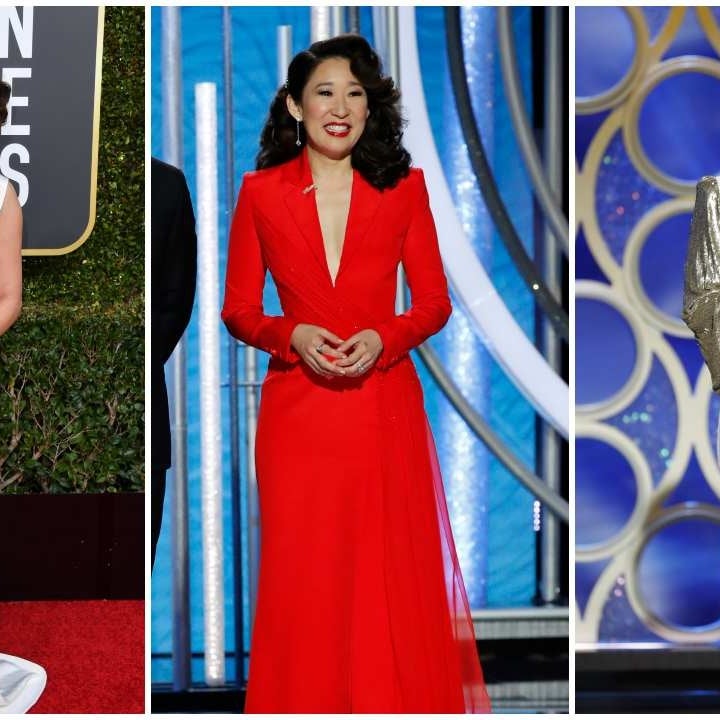 sandra oh golden globes red dress Sandra Oh Rocked Three Fabulous Dresses on Her Big Golden Globes Night