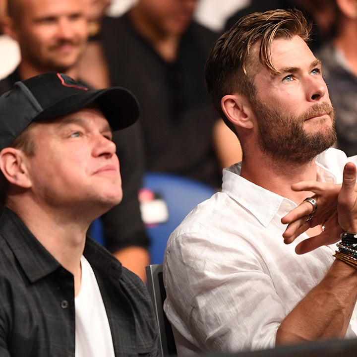 Chris Hemsworth Jokes About His Actual Superhero Skills While at a UFC Match With Matt Damon