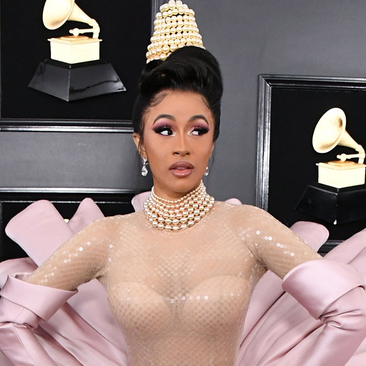 Cardi B Slays in Dramatic Ensemble and Headpiece at 2019 GRAMMYs