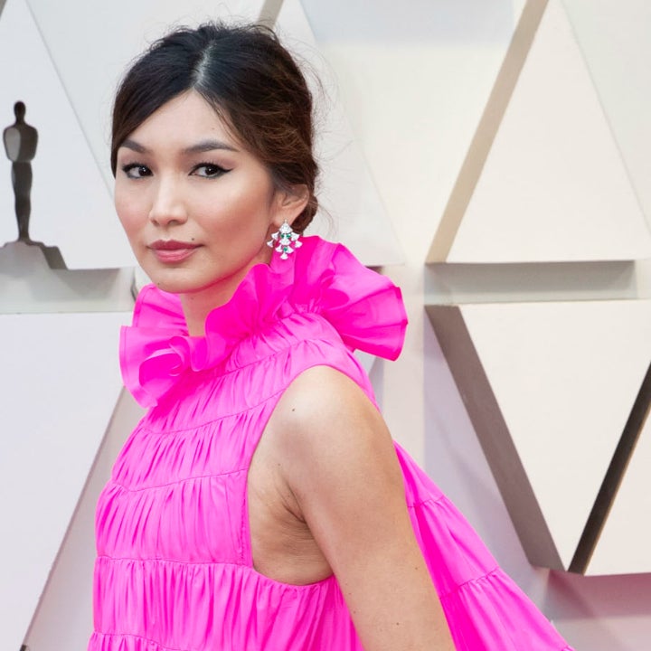 Gemma Chan Heats Up 2019 Oscars Red Carpet in Dramatic Hot Pink Gown