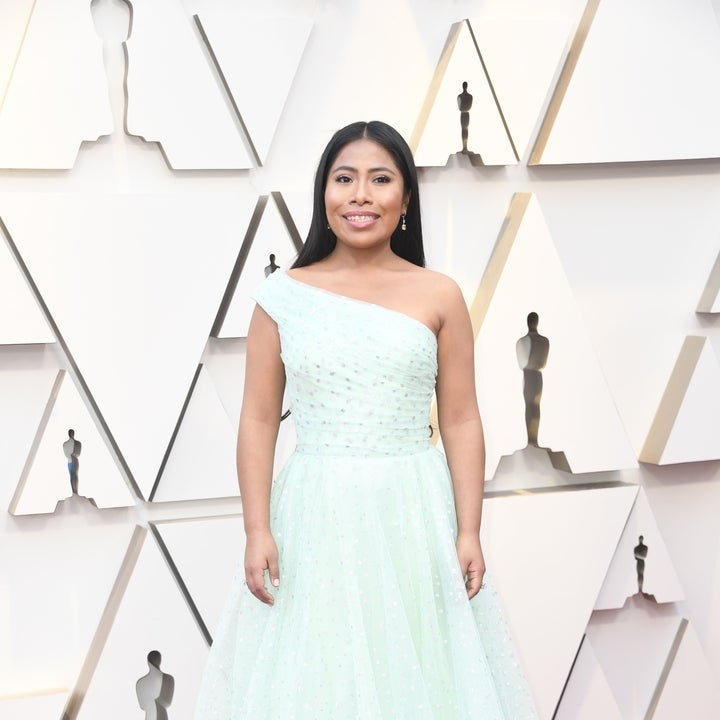 green dress oscars 2019 Yalitza Aparicio Dazzles in Seafoam Green Gown at the 2019 Oscars