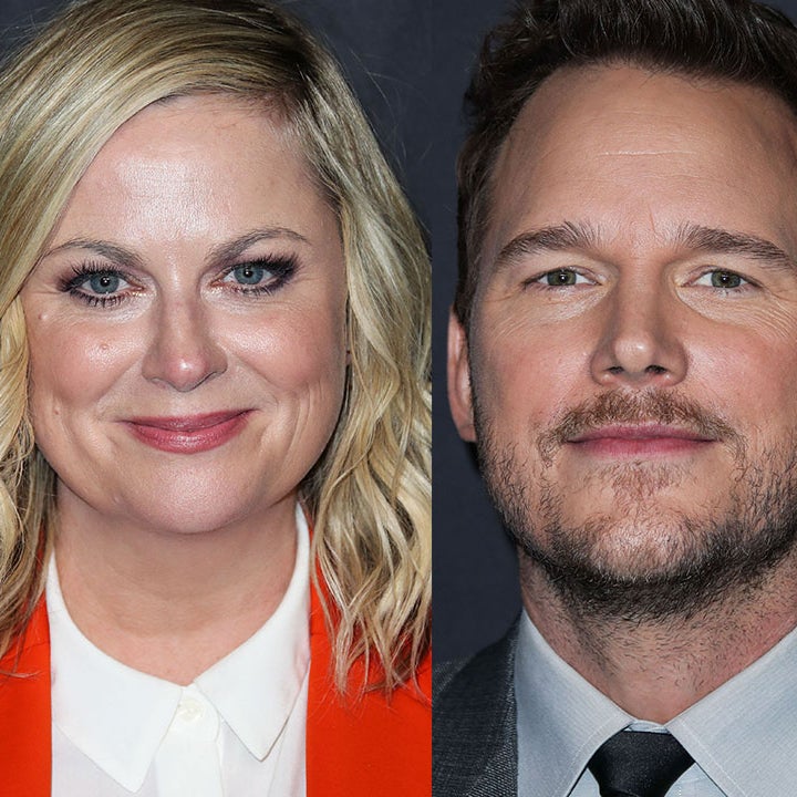 Amy Poehler and Nick Offerman React to Chris Pratt's Post 'Parks and Rec' Glow-Up (Exclusive)