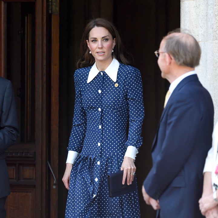 Kate Middleton's Blue Polka Dot Dress Greatly Resembles One of Princess  Diana's Styles | Entertainment Tonight