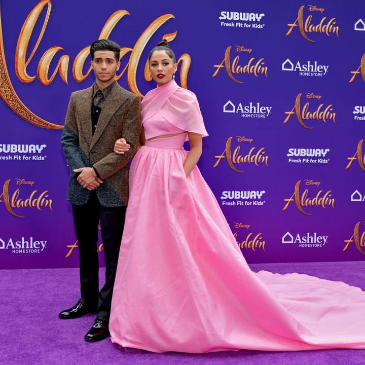 naomi scott pink dress Aladdin star Naomi Scott breaks down Princess Jasmine's new outfits