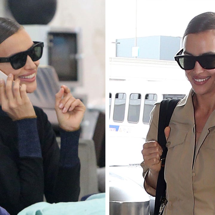 Irina Shayk Is All Smiles as She Arrives to Airport Following Bradley Cooper Breakup