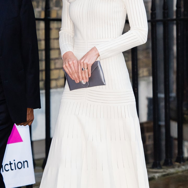 kate middleton white off the shoulder dress Kate Middleton Off-the-shoulder White And Black Formal Dress