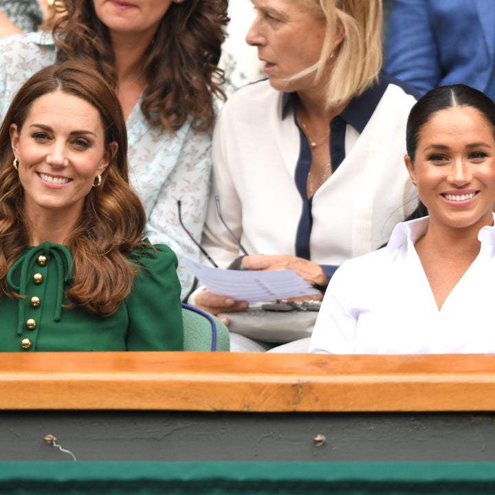 Meghan Markle and Kate Middleton Attend Wimbledon Together to Cheer on Serena Williams