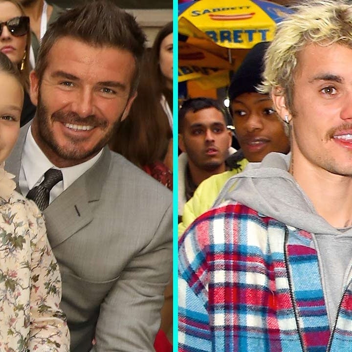 Victoria and David Beckham’s Daughter Harper Gets a Hug From Justin Bieber During London Concert