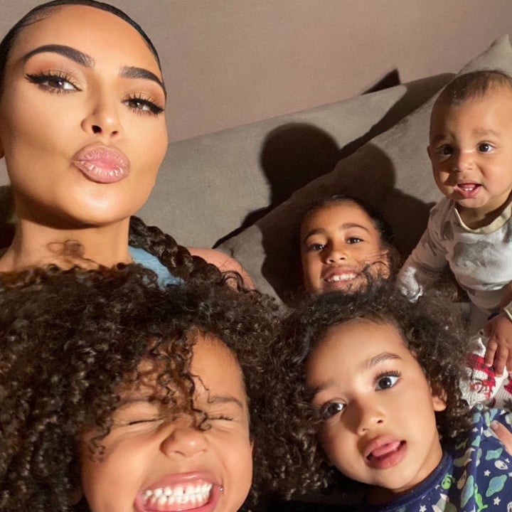 Kim Kardashian Poses With Her Four Kids in Quarantine for At-Home 'Vogue' Spread: Pics