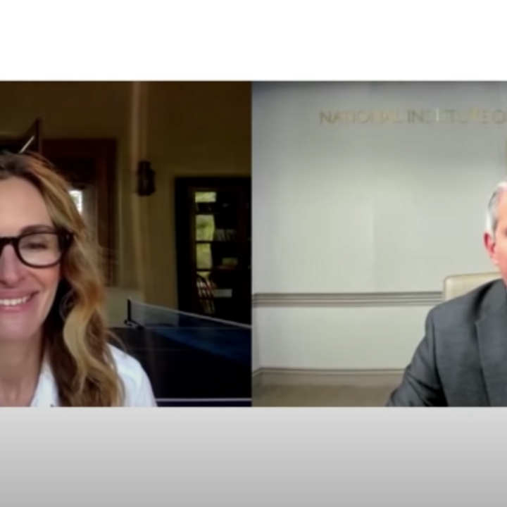 Watch Julia Roberts Gets Starstruck While Interviewing Dr. Anthony Fauci