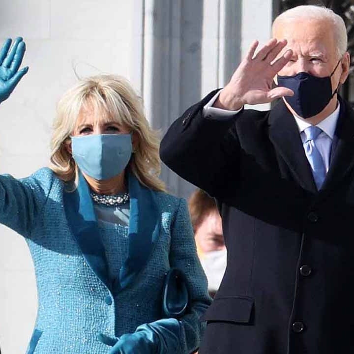 Jill Biden Wears Custom Blue Look on Inauguration Day