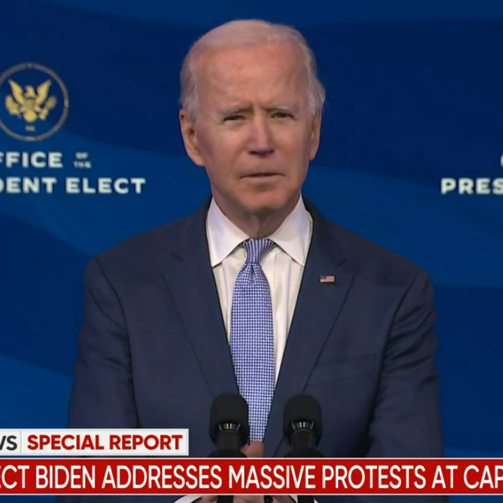Joe Biden Says Riots at US Capitol 'Do Not Reflect a True America'