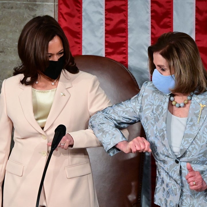 Kamala Harris & Nancy Pelosi Have Historic Moment During Joint Session