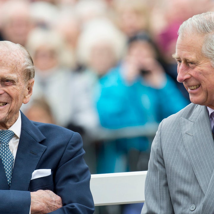 Prince Charles Mournfully Views Touching Tributes to Prince Phillip