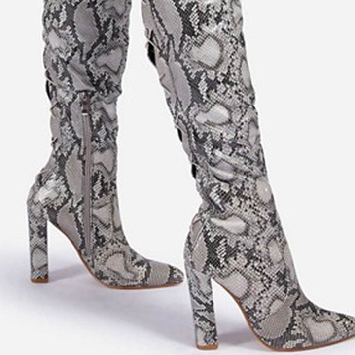 Thigh-High Snakeskin Boots You Can Shop Now