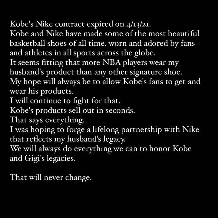 kobe and nike contract