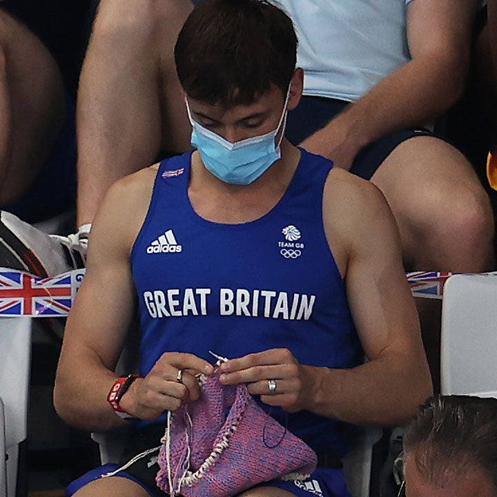 Tom Daley Spotted Knitting In Stands at Olympics After Winning Gold