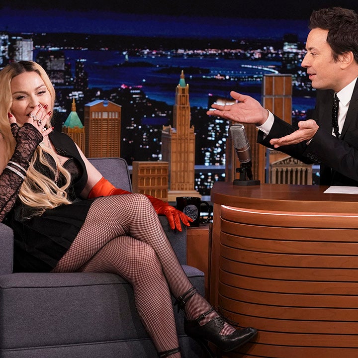 Madonna Climbs on Jimmy Fallon's Desk and Flashes Audience 