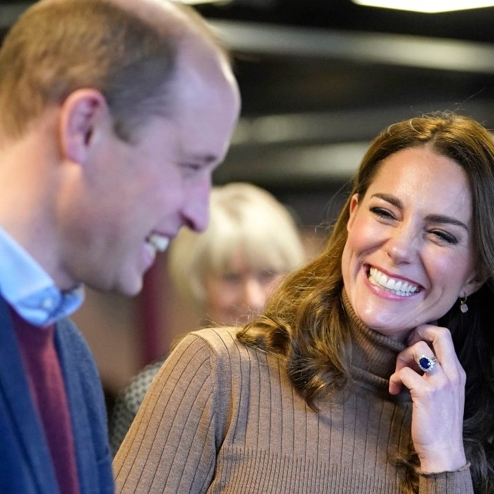 Kate Middleton Laughs as Prince William Reacts to Her Holding a Baby