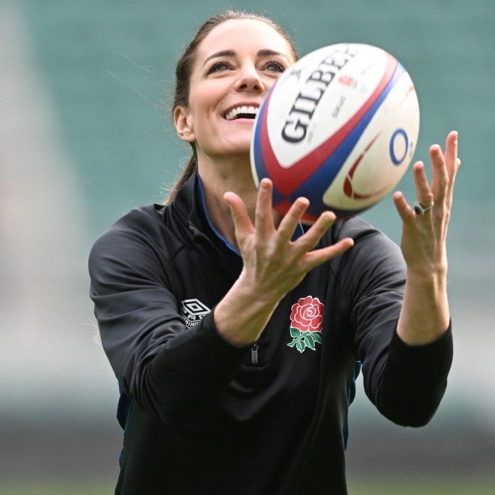 Kate Middleton Shows Off Her Rugby Skills After Replacing Prince Harry