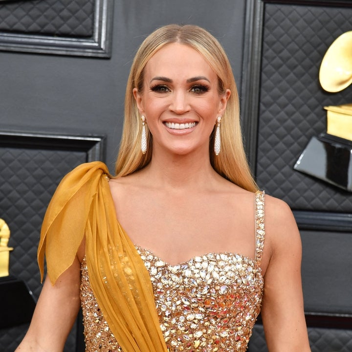 Carrie Underwood and Her GRAMMYs Gown Catch Husband Mike Fisher's Eye