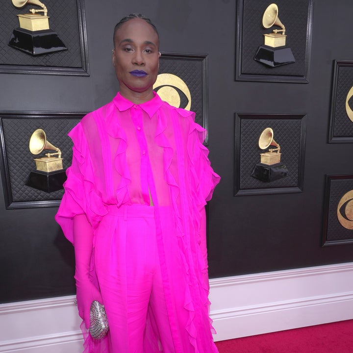 billy porter pink dress Billy Porter Honors His Iconic Tuxedo Gown at the 2023 Golden Globes