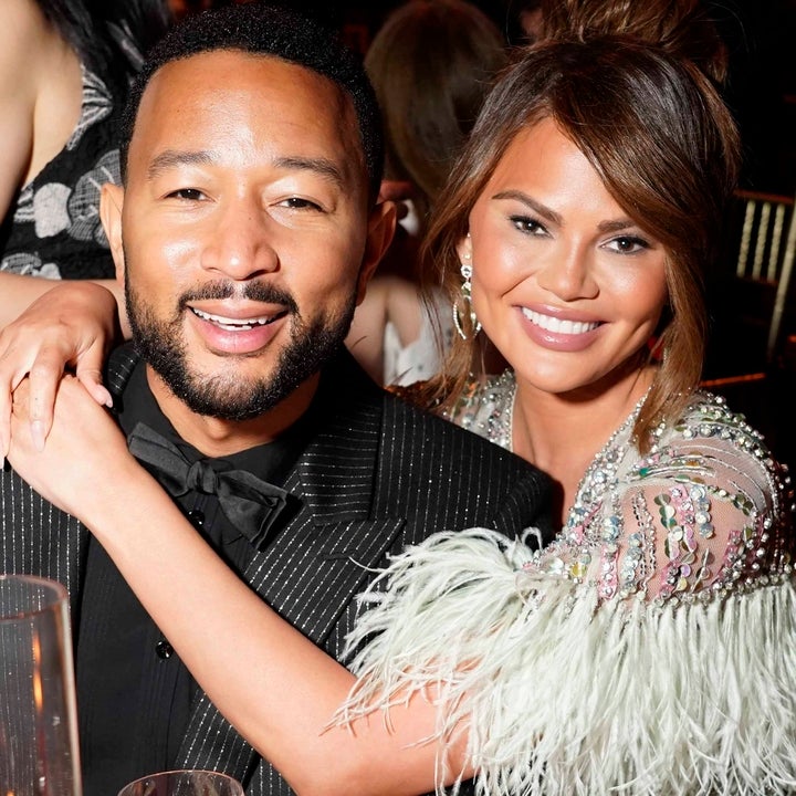 Chrissy Teigen Crashes John Legend's Interview and Shows Off Baby Bump