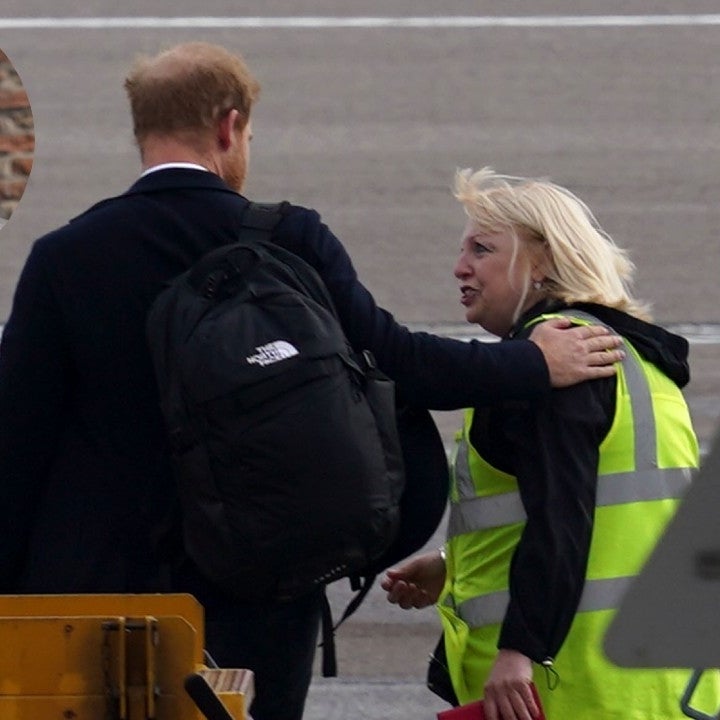 Prince Harry Appears to Comfort Worker After Queen Elizabeth's Death