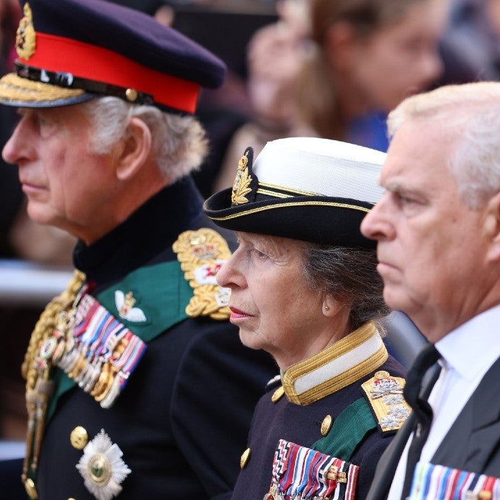 Queen Elizabeth's Daughter Princess Anne Curtsies to Her Coffin