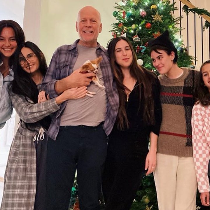 Bruce Willis Poses With Ex Demi Moore, Wife Emma for Holiday Photos