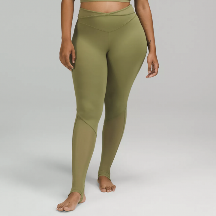 Colorful Koala Olive Green Full Length High Waisted Yoga Athletic Leggings  Small