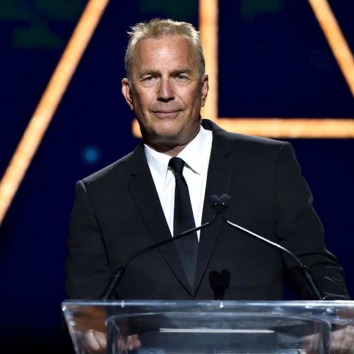 'Yellowstone' Star Kevin Costner Unboxes His Golden Globe From Bed