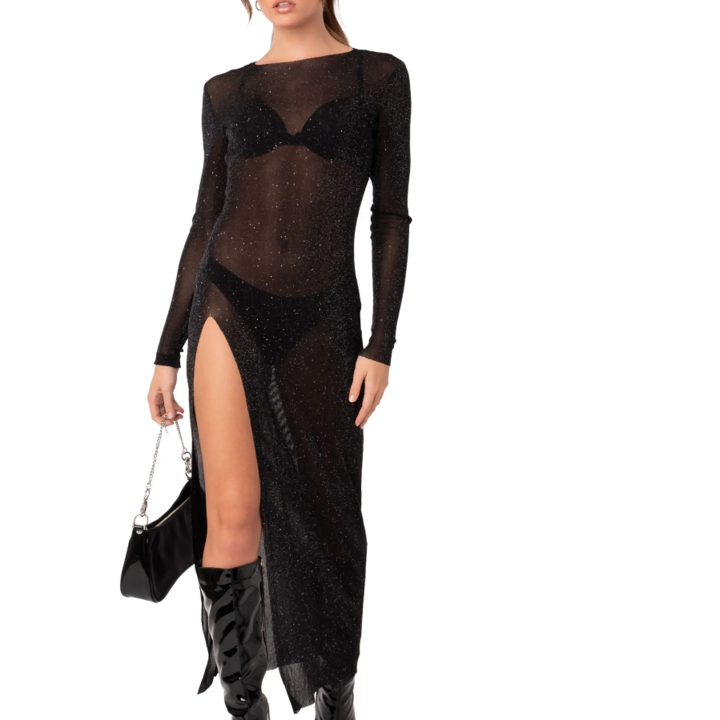 rihanna mesh dress Throwback to Rihanna's custom see-through fishnet dress by Adam Selman that was covered in 216,000 Swarovski crystals. : r/popculturechat