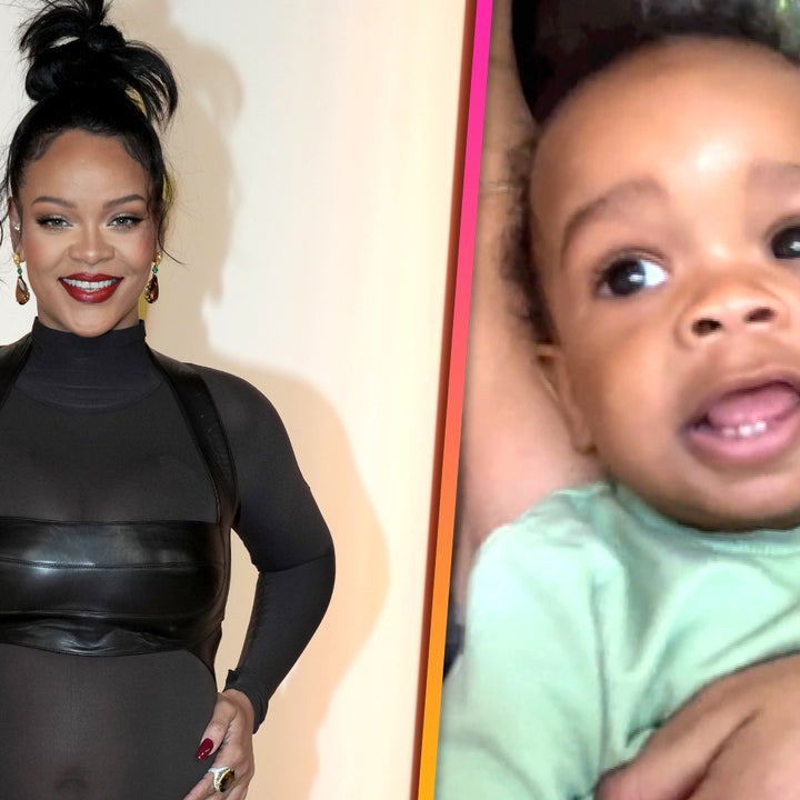 Rihanna's Baby Boy Interrupts Her Workout 