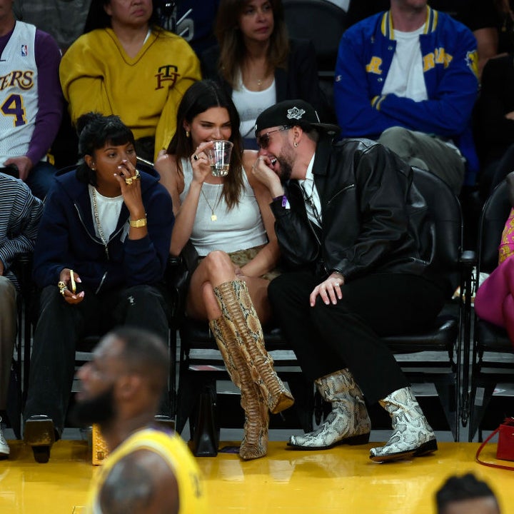 Kendall Jenner and Bad Bunny Get Cozy Sitting Courtside at Lakers Game