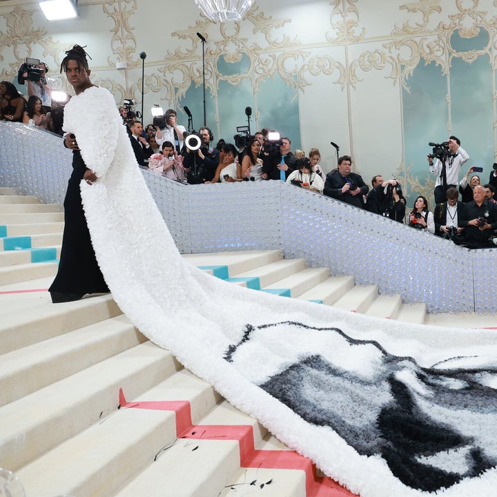 Jeremy Pope's Train Needed Five People To Move at the 2023 Met Gala