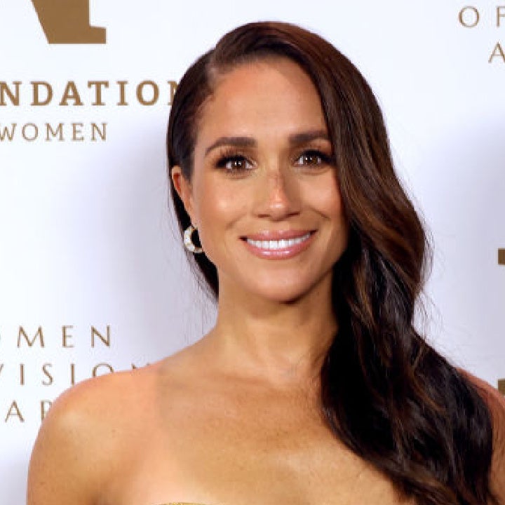 Meghan Markle Shines in Strapless Gold Gown With Harry and Mom Doria