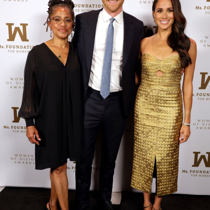 meghan's gold dress We love Meghan Markle's skin-tight textured gold dress