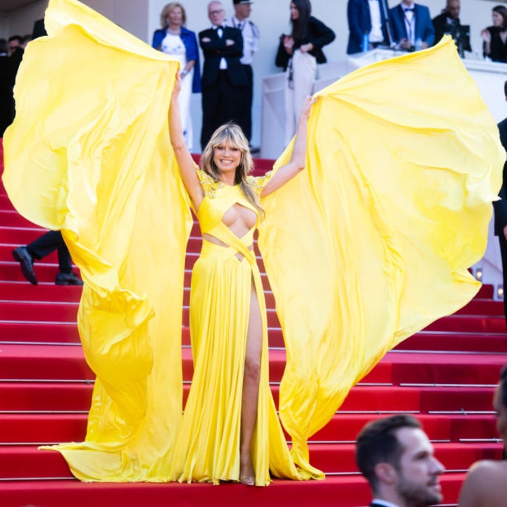 Heidi Klum red carpet wardrobe malfunction lets nipple slip at Cannes Film  Festival