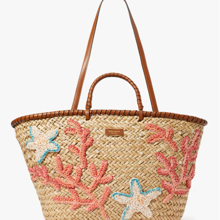 NEW Kate Spade Multicolor Stars Canvas Tote XL Reusable Shopping Beach Bag  Tote | eBay