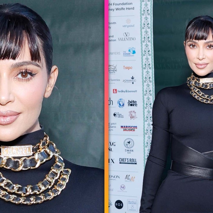 Kim Kardashian Sports Bangs at Star-Studded Charity Event