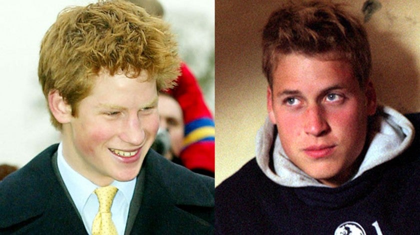 Prince Harry and Prince William as teens