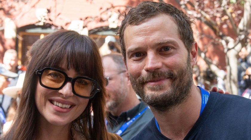 Dakota Johnson and Jamie Dornan at the Telluride Film Festival 2021